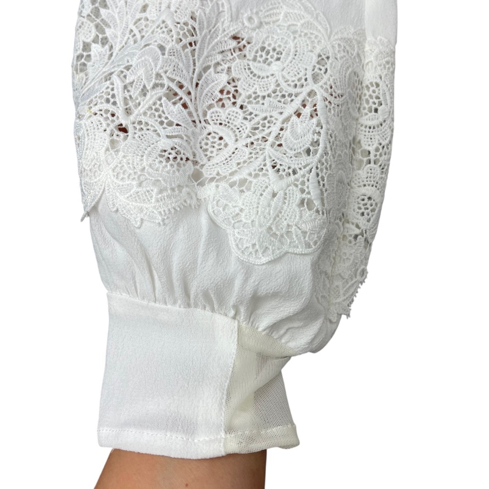 NWT For Love and Lemons Hayley Ivory Eyelet Lace Boho Top Blouse Sz S - Picture 11 of 15